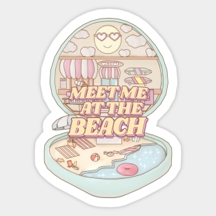 Meet Me at the Beach Pocket Diner House Sticker